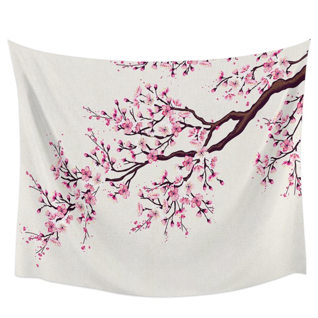 Japanese Kitchen Sakura Texture Tapestry Wall Hanging Boho Tapestry Wall Home Bedroom Living Room Decor Hanging Cloth