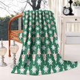 thumbnail image 2 of Green Christmas Tree and Snowflake Pattern Blanket,Comfortable Soft Lamb Wool Throw Blanket,All Season,Warm Lightweight Blankets for Sofa Bed Couch Living Room Chair,50"x60", 2 of 4