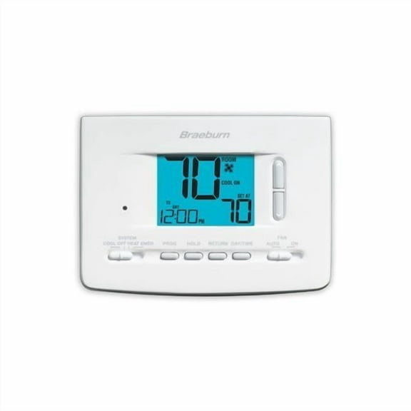 Braeburn 2220 Digital Programmable Thermostat, White
