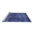 thumbnail image 2 of Ahgly Company Machine Washable Indoor Square Oriental Blue Industrial Area Rugs, 4' Square, 2 of 4