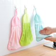 thumbnail image 4 of POINTERTECK Kitchen Towel Soft Quick-dry Coral Fleece Absorbent Hanging Hand Towel for Bathroom, 4 of 12