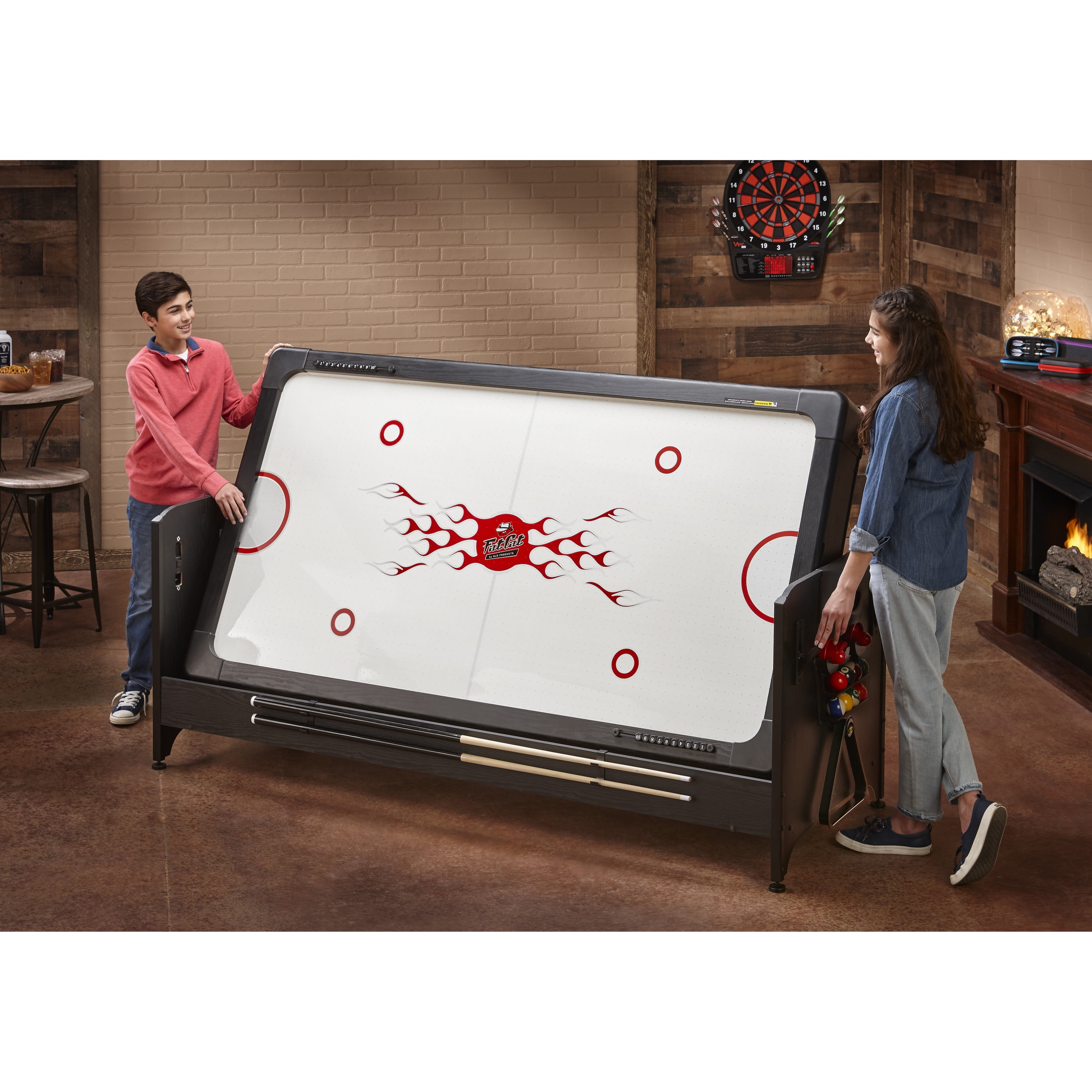 Fat Cat Phoenix MMXI 3-in-1 Multipurpose Game Table 7' Billiard Table Air  Hockey and Table Tennis / Model 64-0145 - Bed Bath & Beyond - 24224911