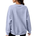 thumbnail image 5 of Hearthz Womens Fleece Sweatshirt Solid Color Drop Shoulder Long Sleeve Crewneck Sweatshirt Women Fall Winter Athletic Workout Pull Over Sweaters Womens Gray XL, 5 of 6