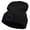 Black, variant on Taurus Astrology Embroidered 12 Inch Long Knitted Beanie - Black OSFM