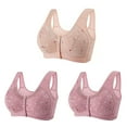 thumbnail image 2 of Loopsun Plus Size Bras for Women, Womens Comfortable Lace Breathable Bra Underwear No Rims Pink S, 2 of 5