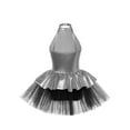 thumbnail image 2 of Aislor Kid Girls Sleeveless Dance Tutu Dress Sequined Bowknot Ballet Leotard Skirt 6-16 Silver 16, 2 of 7