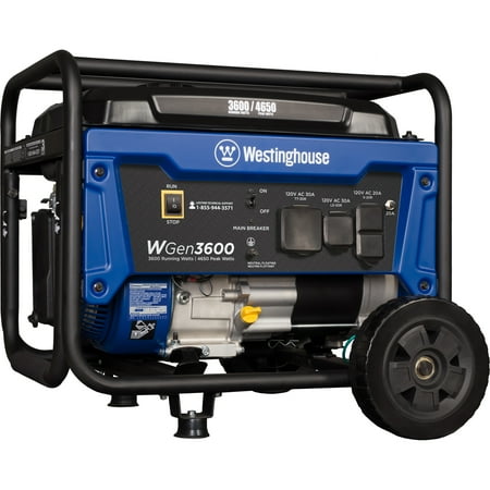 Westinghouse 4650 Peak Watt RV Ready Outlet, Gas Powered Portable Generator