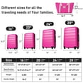 thumbnail image 3 of 4 PCS Luggage Sets with 1 Travel Bag and 8 Luggage Storage Bags, 16"+20"+24"+28" Travel Suitcase with TSA Lock and 360° Spinner Wheels, Expandable Suitcase Sets for Women Men Weekender, Pink, 3 of 8