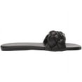 thumbnail image 6 of Nine West Lula 3 Black Faux Leather Open Rounded Toe Slip On Slide Braided Sandal (Black, 6.5), 6 of 6