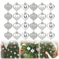 thumbnail image 2 of Gnwei 24pcs Heart Ornaments for Christmas Decorations, Heart Shaped Hanging Ornaments for Valentine's Day Wedding Decor Christmas Tree Anniversary Mother's Day Party Decorations, 2 of 9