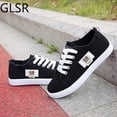 thumbnail image 2 of Zapatos de lona para mujer, novedad de 2020, zapatillas de deporte con cordones para primavera/otoño para niñas, zapatos informales de tela vaquera azul sólido/blanco Tennis38 Gao Jinjia LED, 2 of 2