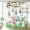 Easter Gnome, variant on pipaio Easter Gnome Shower Curtain Happy Easter Cute Gnome Bathroom Decor Set, Cloth Fabric Bathroom Decor Set with Hooks Spring Holiday Shower Curtain 72X72in Teal Pink