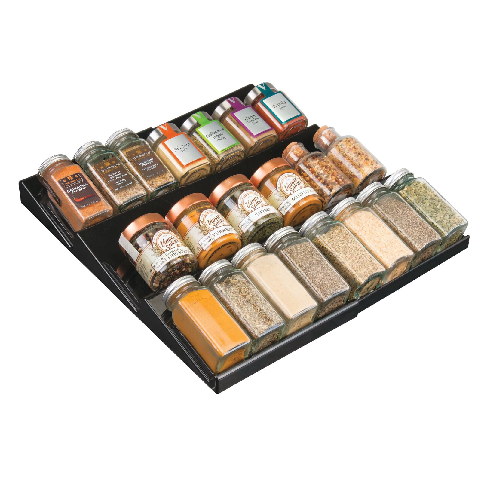 mDesign Spice Rack Drawer Organizer