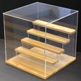 thumbnail image 4 of Caja de almacenamiento de muñecas de acrílico de 2/3/4 capas, transparente, para escritorio, con soporte de exhibición, organizador de perfumes a prueba de polvo, 4 of 5