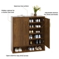 thumbnail image 6 of 24 Pair Shoe Storage Cabinet with Adjustable Shelves, Hidden Shoe Organizer for Entryway, Foyer, Hallway, Walnut Brown, 6 of 13