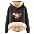 thumbnail image 2 of Christmas Cute Hoodies for Women 2025 Long Sleeve Heavyweight Holiday Hooded Sweatshirt Pullover Tops, 2 of 5