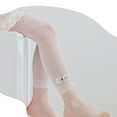 thumbnail image 4 of Jalioing Girls Lace Tights Footless Knit Hollowed Leggings Toddler Baby's Cute Ankle Length Stocking Pants, 4 of 6