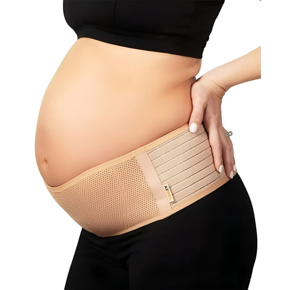 TELOLY Maternity Belly Band for Pregnant Women - Pregnancy Belly Band for Abdomen Pelvic Waist Back Support - Adjustable Belly Support Bands for Pregnant Women - Maternity Belt Fits Up to 46"