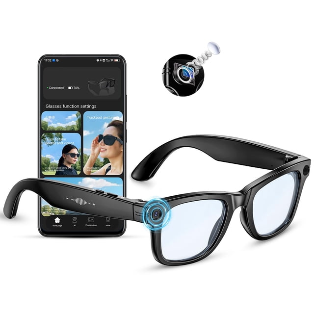 Gafas inteligentes Mingtawn con cámara 4K HD y llamadas por Bluetooth con IA