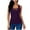 Purple, variant on Horkkom Tank Tops for Women Solid Color V Neck Sleeveless Tops Summer Casual Athletic Crop Top L