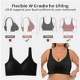 thumbnail image 6 of Women's Adjustable Pull And Drop Large Size Underwear Women's Gathering Sports Bra Without Steel Rings Women Bra Push up Womens Padded Bras Womens Comfort Bras Womens Bras Underwire Pads for Sports, 6 of 6