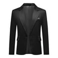 thumbnail image 5 of Cloudstyle Men's Slim Fit Single-Breasted Blazer with One Button & Center Vent - Casual Wrinkle-Free Sport Coat for Everyday Wear, 5 of 14