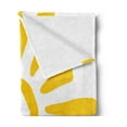 thumbnail image 2 of Sun Soft Flannel Fleece Throw Blanket, Childish Doodle Style Sun Circle and Rays Burst Beams Nature Hot Summertime, Cozy Plush for Indoor and Outdoor Use, 70" x 90", Yellow White, by Ambesonne, 2 of 5