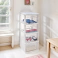 thumbnail image 3 of Italhome Cajonera De Plástico, Cajonera Desarmable Organizador Multiusos De Color Blanco Con 4 Cajones Transparentes Onyx, 3 of 9