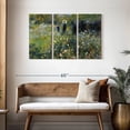 thumbnail image 3 of Elephant Stock Woman With A Parasol In A Garden Wall Art - Horizontal Multi Panel Canvas - Living Room Wall Decor - Nature Multi Panel - Blue And Beige Decor By Pierre Auguste Renoir - 45" x 28", 3 of 8