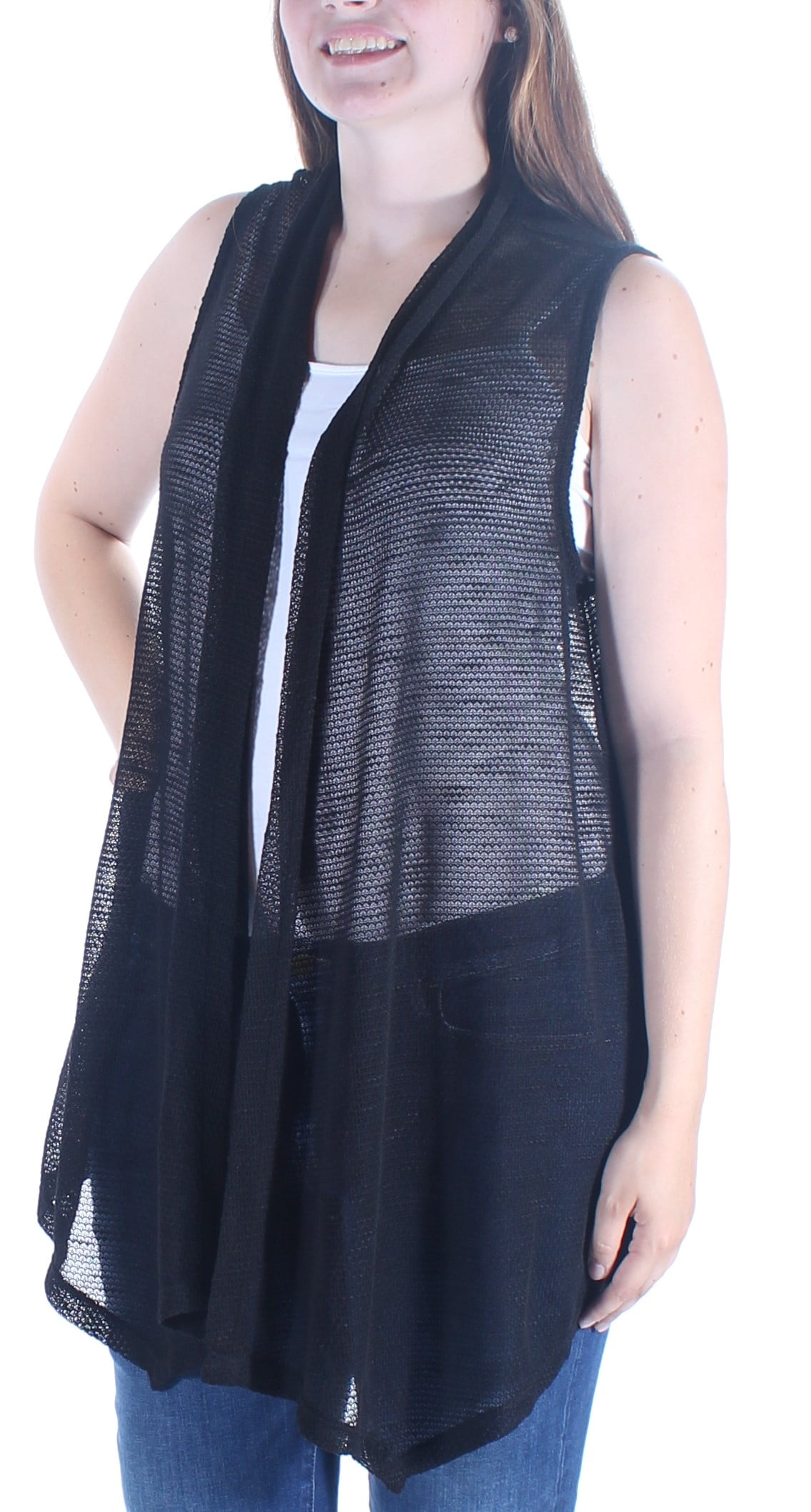 sheer sleeveless duster