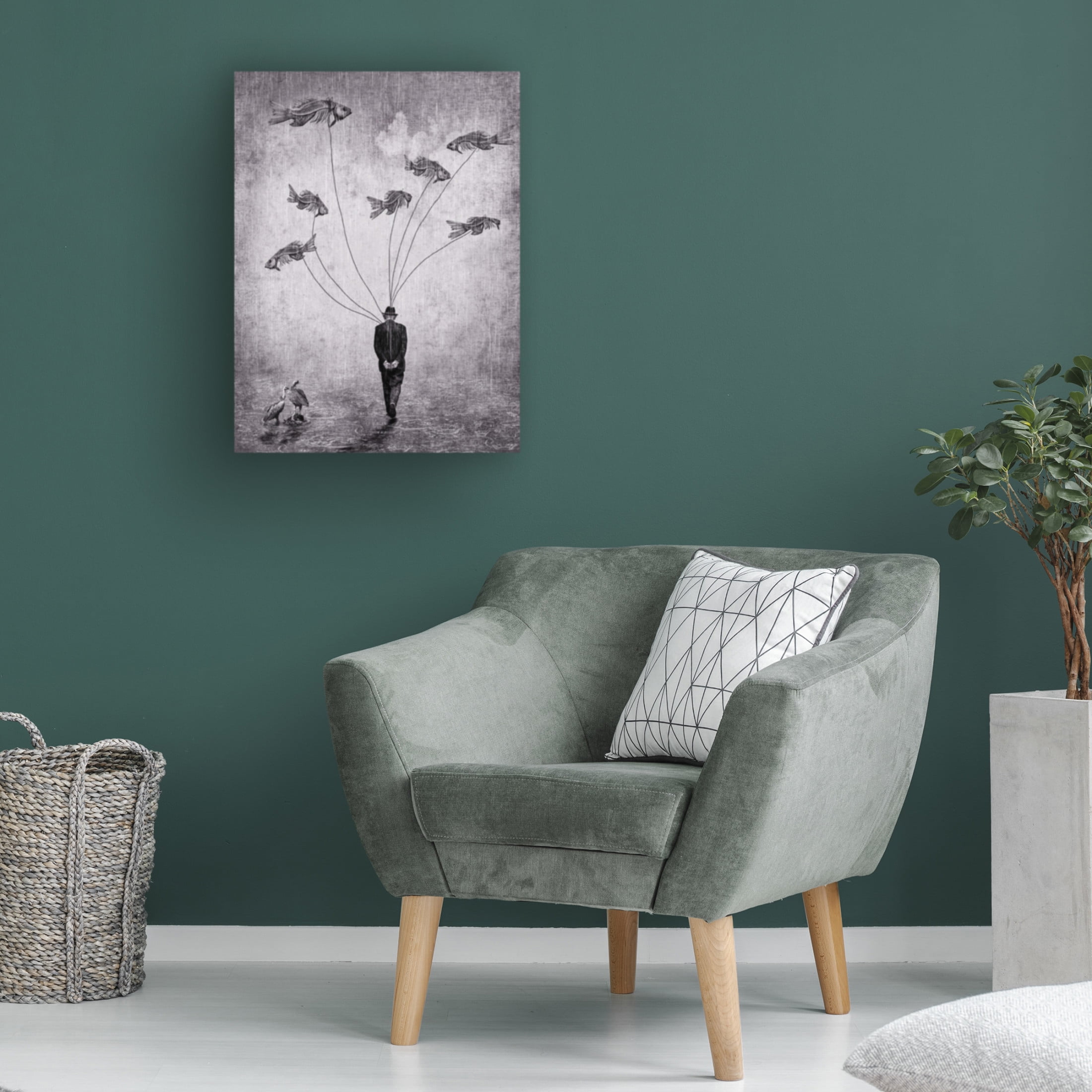 Canvas Wall Art - ARUN MOHANRAJ 'Land Of The Flying Dead' Wall Art for Living Room, Bedroom, or Office D?cor by Trademark Fine Art - 14 x 19 Inches