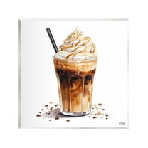 Stupell Industries Coffee Dessert Drink Food & Beverage Painting Unframed Art Print Wall Art, 12 x 12