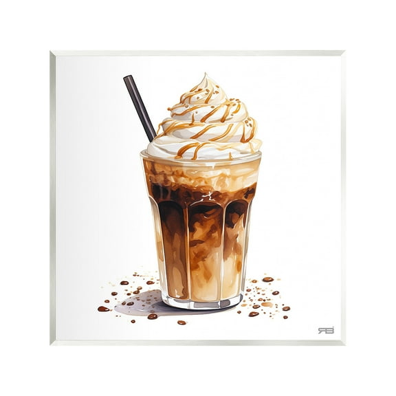 Stupell Industries Coffee Dessert Drink Food & Beverage Painting Unframed Art Print Wall Art, 12 x 12