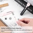 thumbnail image 4 of Kawaii Box Cutter Set For Cutting Plastic Packaging Boxes Tapes, Handy Tool With Cute Kitty Paw Design Retractable Knives Mini Cute Pocket Knife For Office DIY Projects (3PCS), 4 of 8
