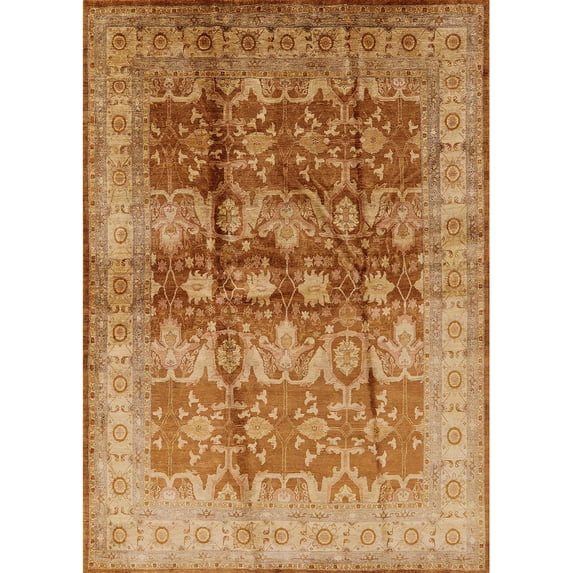 Ahgly Company Indoor Rectangle Mid-Century Modern Mahogany Brown Oriental Area Rugs, Swatch Sample
