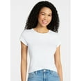 thumbnail image 6 of No Boundaries Scoop Neck Tee with Short Sleeves, 3-Pack, Women’s XXS-XXL, 6 of 8