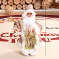 thumbnail image 3 of Muñeco de Papá Noel azul, adornos navideños, muñecos de Papá Noel de peluche, figuras para fiestas navideñas, adornos de mesa para la sala, regalo de Año Nuevo, 3 of 5