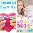 thumbnail image 2 of Uñas postizas adhesivas Thrilez 144 piezas para niñas y niños, arcoíris, 2 of 7