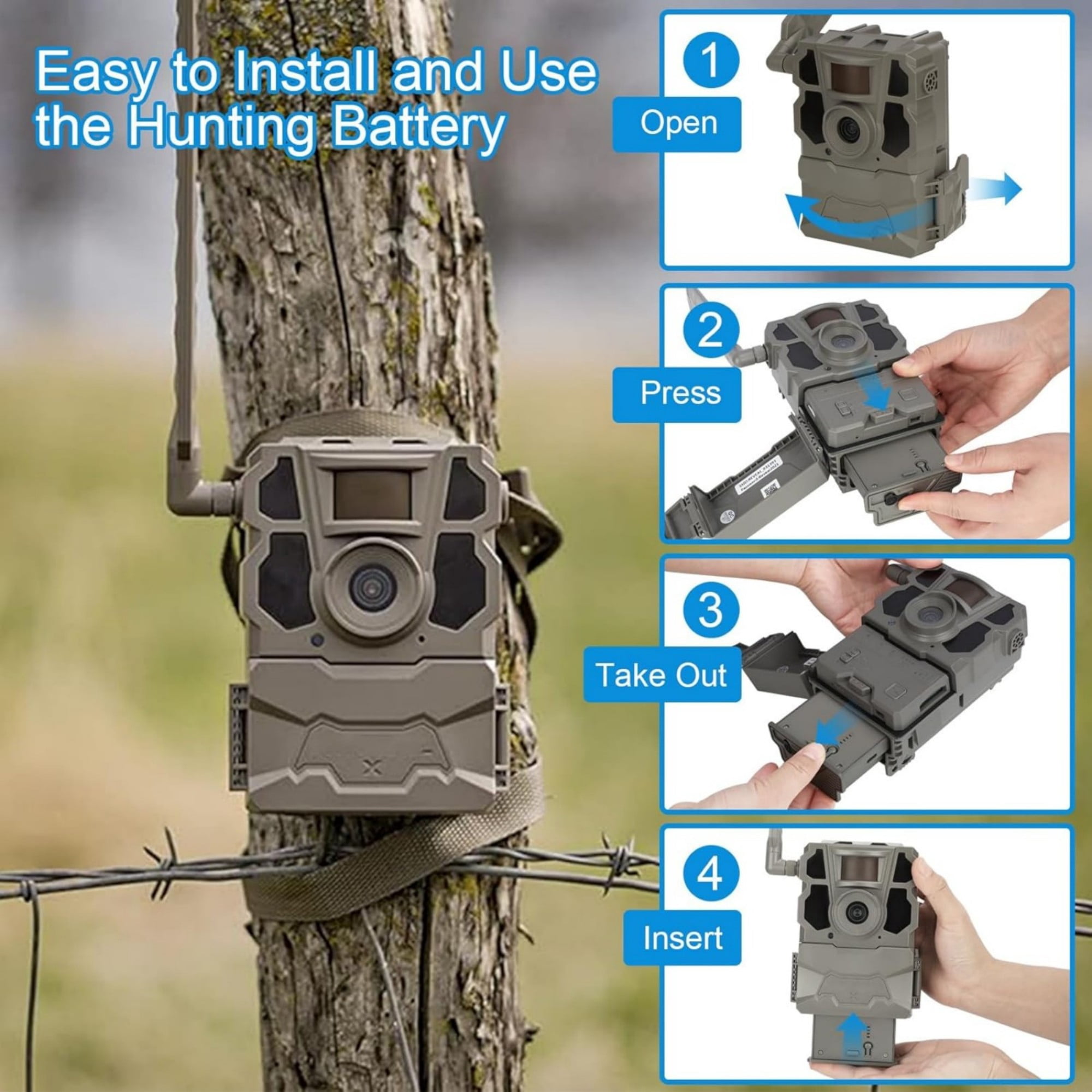 Lithium Rechargeable Battery for Reveal Trail Camera X Gen 3.0, 2.0, Pro 3.0