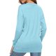 thumbnail image 3 of Gibobby Sudadera con forro polar Mujer 1 Uds. Sudadera holgada informal de manga larga con cuello redondo de Color sólido para mujer Otoño Invierno 1 Uds. Sudadera sin capucha(Aqua, XL), 3 of 5