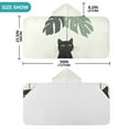 thumbnail image 4 of Yayeee Kids Hooded Towels Toddler Soft Absorbent Beach Bathing Wrap 50" x 23.5", Black Cat Umbrella, 4 of 5