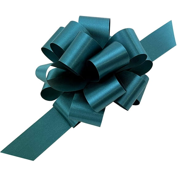 Teal Christmas Gift Pull Bows - 5" Wide, Set of 10, Easter, Spring, Summer, Wreath, Swag, Garland, Gift Basket, Presents, Birthday, Fundraiser, Classroom, Office, Decoration