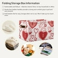 thumbnail image 6 of GZHJMY Romantic Valentines Day Storage Bins Foldable Canvas Fabric Storage Basket with Handles for Organizing, Large Storage Baskets for Shelves Closet Collapsible Organizer, 6 of 7