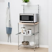 Honey Can Do Baker S Rack With Storage And Wood Cutting Board Honey Can Do Baker S Rack With Storage And Wood Cutting Board Chrome Image 2 Of