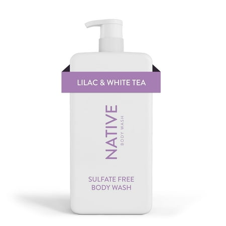 Native Natural Body Wash Pump  Lilac & White Tea  Sulfate Free  Paraben Free  36 oz