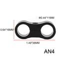 thumbnail image 2 of BUYISI 8Pcs Hose Separator Clamp Fitting Connector 4An 6An Oil Fuel Hose Line Black New, 2 of 9