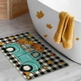 thumbnail image 6 of Thanksgiving Truck Pumpkin Decorative Front Door Mat, Fall Maple Leaves Buffalo Plaid Check Doormat Indoor Outdoor Floor Entryway Rug, Autumn Farmhouse Home Kitchen Decoration 17x29 Inch, 6 of 6