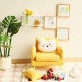 thumbnail image 4 of 1/12 casa de muñecas sofá individual casa de muñecas decoración juguete amarillo, 4 of 5