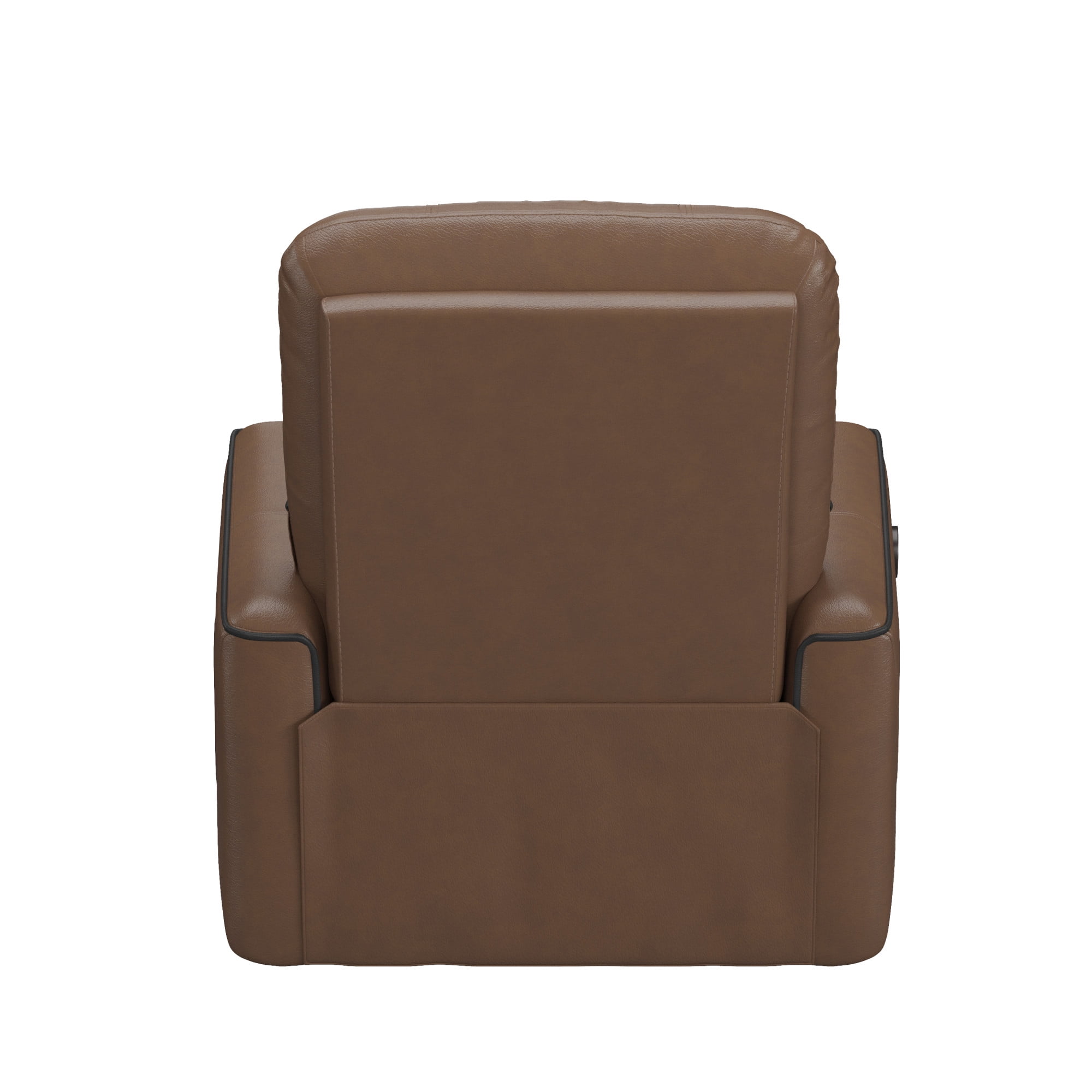 Hillsdale Provenza Faux Leather Power Recliner with USB Port, Saddle Brown