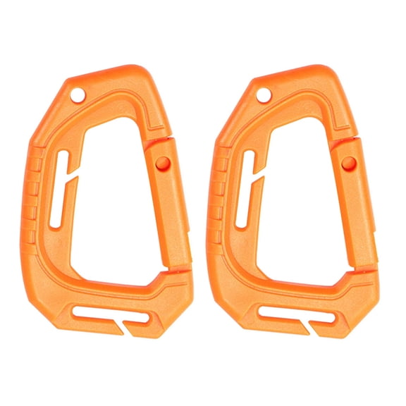 2Pcs D Shaped Plastic Snaps Clip Tactically Carabiner Outdoor Hangings Keychains Hook Backpacks Hangings Buckle for Travel